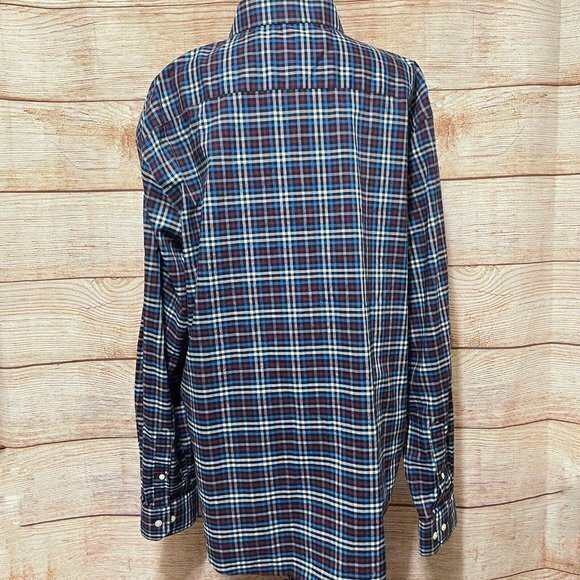 Egara Madras‎ Plaid Button Down Long Sleeve Profilo Tessile Size XXL 100% Cotton - Picture 4 of 6